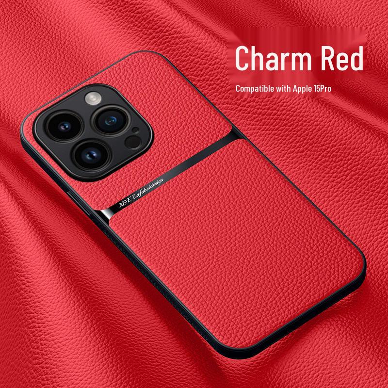 

Magnetic Leather Texture Phone Case for iPhone 17 Pro Max, 16, and 15 - Full Coverage and Dropt Protection iPhone 13 Pro Max