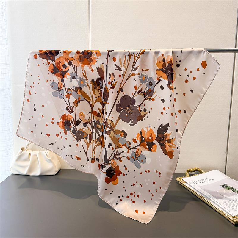 

Luxury Brand Printed Scarves Women s Scarf Spring and Summer Floral Decorations Small Neckties Hairbands Bags 70x70cm