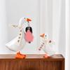 Cute Resins White Duck Sculpture Magnetic Keychain Holder Hanger Minimalists Home Decors For Shelf Or Entryway Ornament