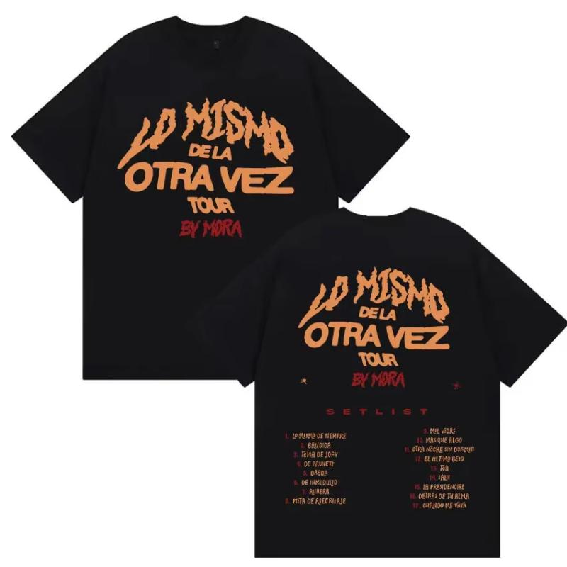 Rapper MORA Album Tour 2025 Merch Tee Shirt Unisexs Women Harajuku Fashion Vintage Tshirt Summer Casual Cotton Oversized T Shirts
