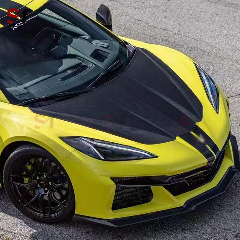 Chevrolet Corvette C8 Carbon Fiber Engine Hood - Original Style Modified Front Hood Body Kit