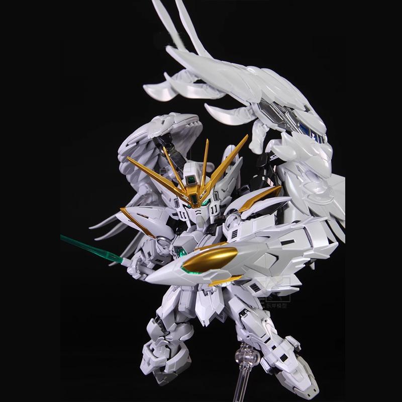 Anime MGSD XXXG00W0 Zero EW Series Garage Kit Peripheral Manual Assembly Action Figure Movable Mecha Model Desktop Ornament Gift