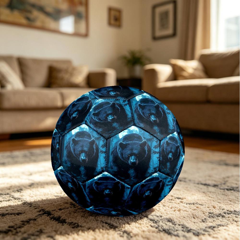 1 pezzo Orso Foresta Illuminata dalla Luna Taglia 5 Pallone da Calcio Pallone da Calcio Professionale per Partite e Allenamento Sportivo Indoor e Outdoor Leggero Resistente c6511