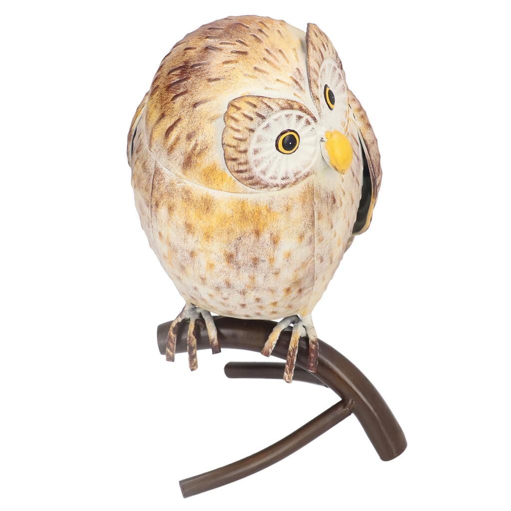 Eulenskulptur Eisen Lebensecht Dekorative Schreibtisch Eulenstatue Handwerk Ornament für Garten Zuhause Büro