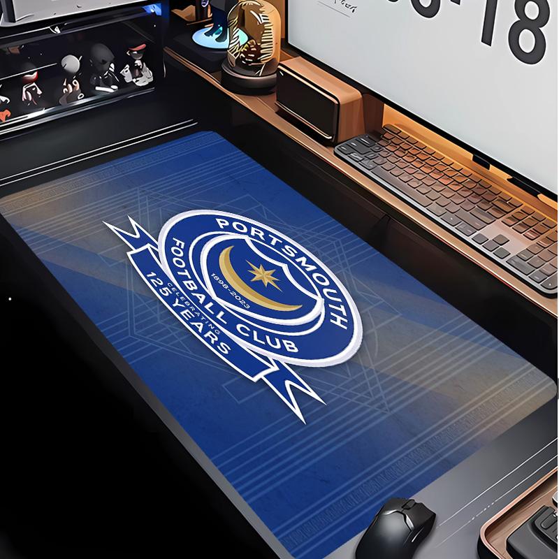 Portsmouth FC Football Pattern Mouse Pad Non?Slip Rubber Base Gaming Mousepad For Desk Office Home