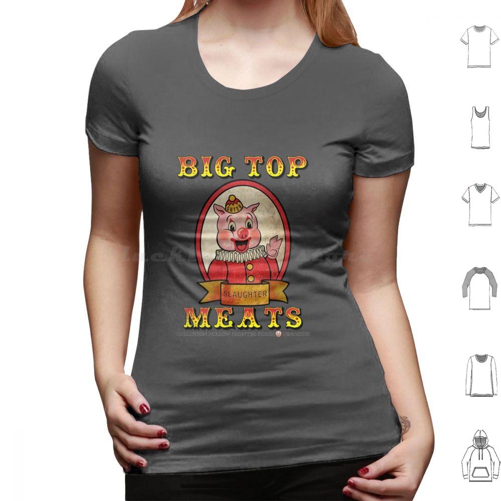 Big Top Meats T Shirt Cotton Men Women DIY Print Halloween Haunted House Halloween Hollow Big Top