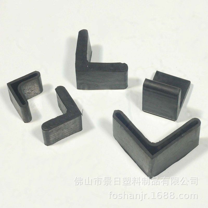 Sealed Rubber Angle Iron Foot Cover: Blue & Black Protection Pad