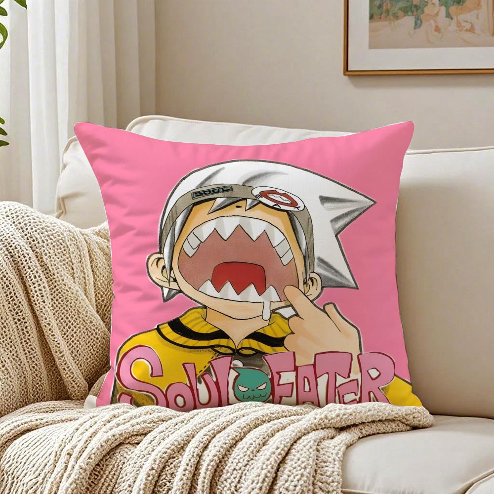 anime supernatural SSoul EEater Cushion Cover Pillowcase Antidustmite living Room Sofa Decor Cushion Room