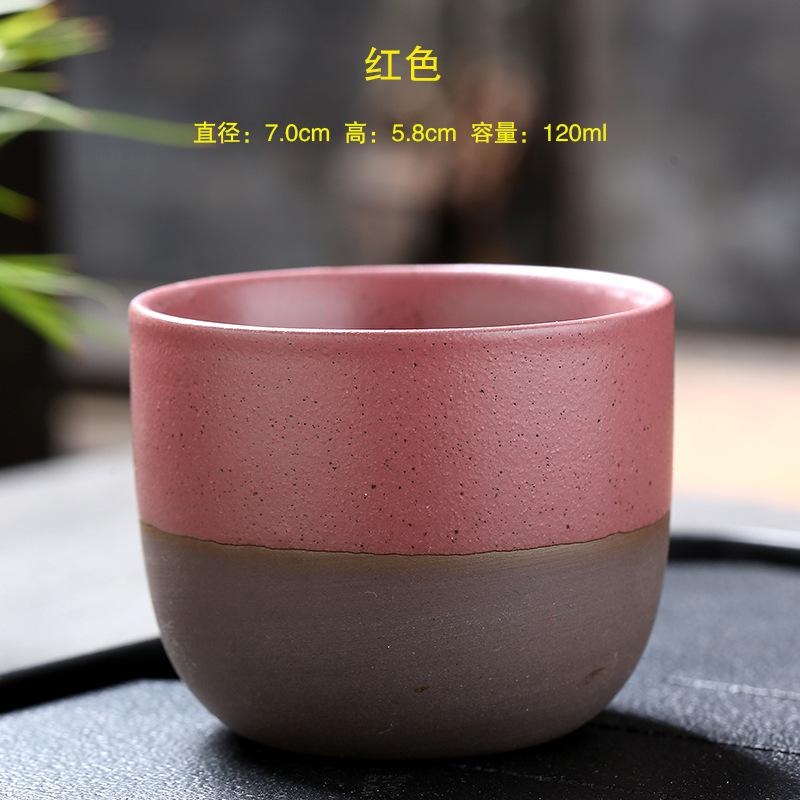 120ml Japanese Handmade Ceramic Water Cup Creativity Vintage Household Coffee Mugs Tea Set Matte Kiln Kung Fu Teacup New