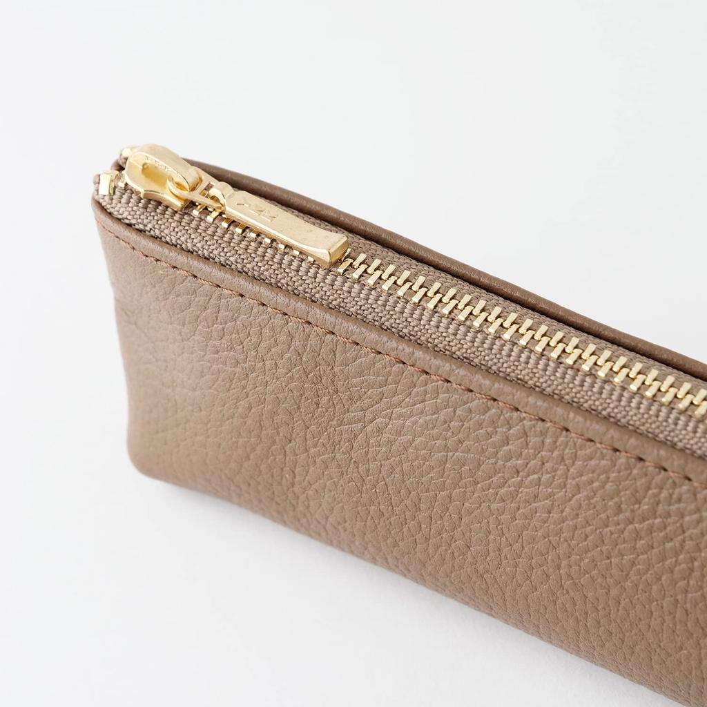 OSL Leather Pencil Case Taupe [Slip-On] OSL-1801 Slip-On