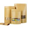 Kraft Paper Self Sealing Bag and Aluminum Plated Self Standing Sealed Bag, Multi Material and Multi Size Food Packaging, Environmentally Friendly
