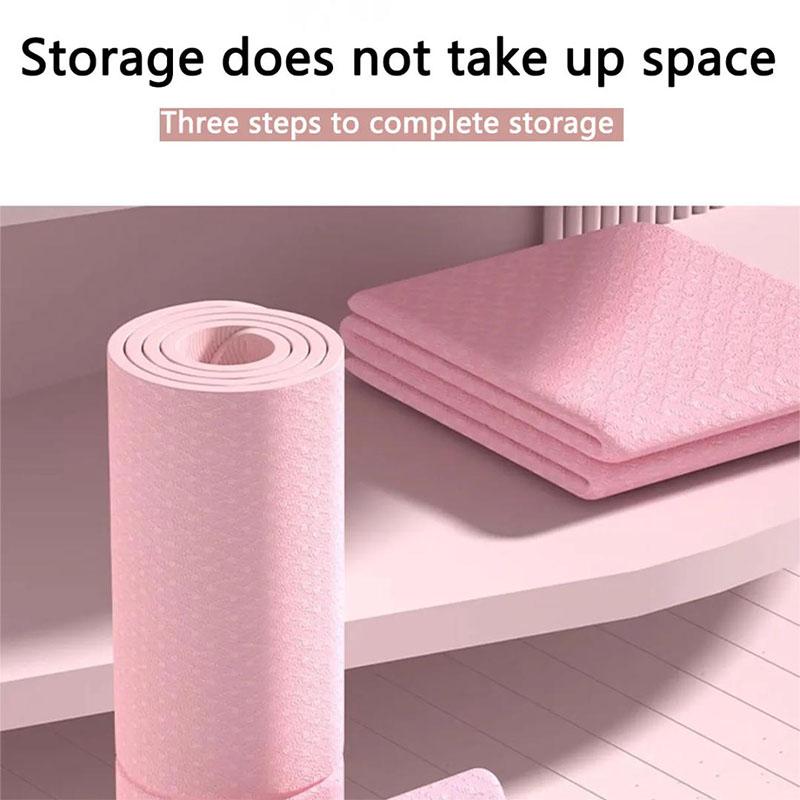 Foldable Yoga Mat - Portable Thickened Non-Slip Fitness & Home Floor Mat, Anti-Slip Nap Mat for Students & Kids