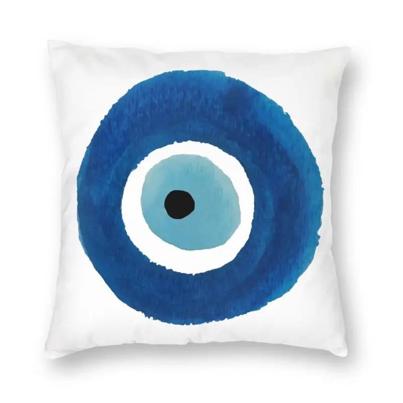 Turkish Evil Eye Cushion CoverPrint Mediterranean Amulet Throw Pillow for Sofa  Case Home Decor Decorative