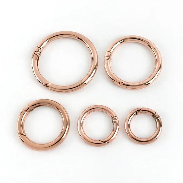 5 Stuks 10-50mm Metalen Gespen Veer O-ring Sleutelhanger Openbare Ronde Lussen Tas Snaphaak Karabijnhaak Sluiting Hardware Accessoires 38mm