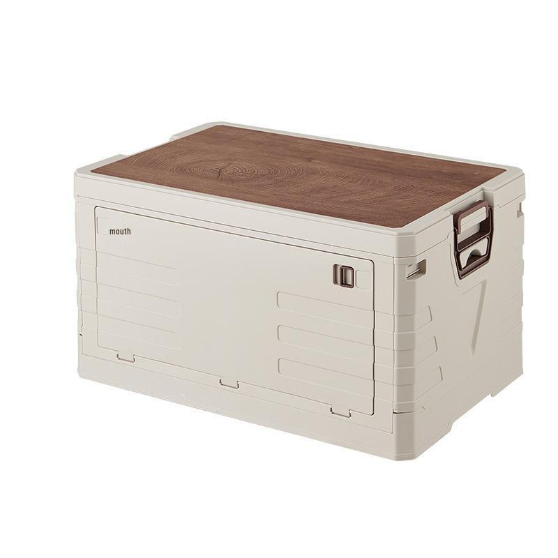 

Многоцелевой складной ящик для хранения для улицы с деревянной крышкой - Пыленепроницаемый, с ручками, для кемпинга или багажников автомобилей Large (58cm x 39cm)