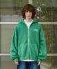 Minimalproject Low Two-Way Heavyweight Pigment Brushed Relaxed Fit Zip-Up Hoodie Mzt119 [Green]
