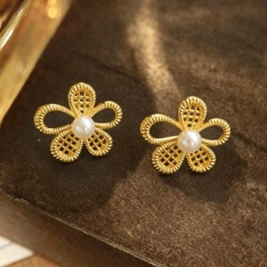 2024 Elegante Eenvoudige Bloemen Oorbellen - Lichte Luxe Mode