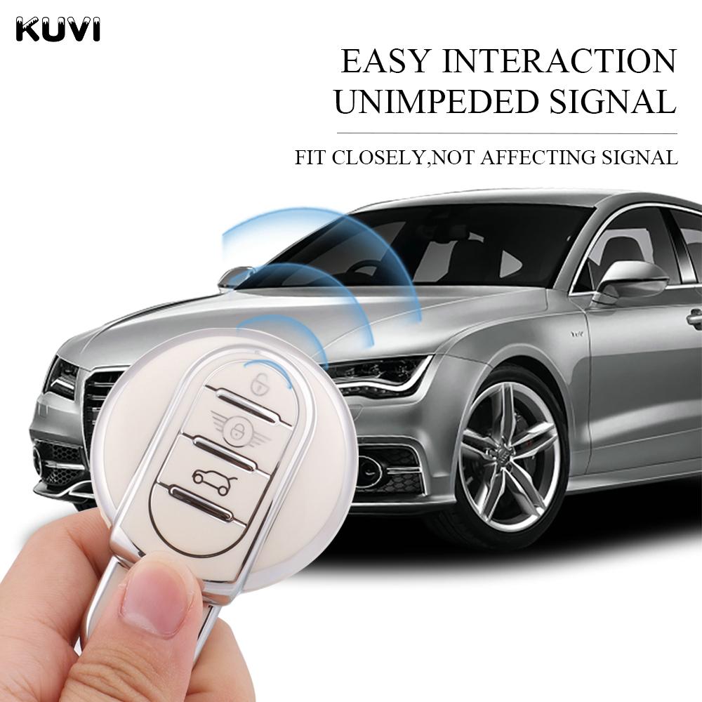 Tpu Car Key Case Cover For Bmw Mini Cooper S One Jcw F54 F55 F56 F57 F60 Clubman Countryman Remote Fob Holder Shell Keychain