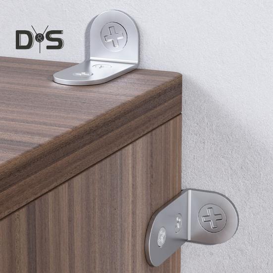 4Pcs/Set Anti-Tip Furniture Fixator Iron Furniture Safety Strap Wall Child Baby Proofing Kit Durable Steel Straps Furniture Wall Mount