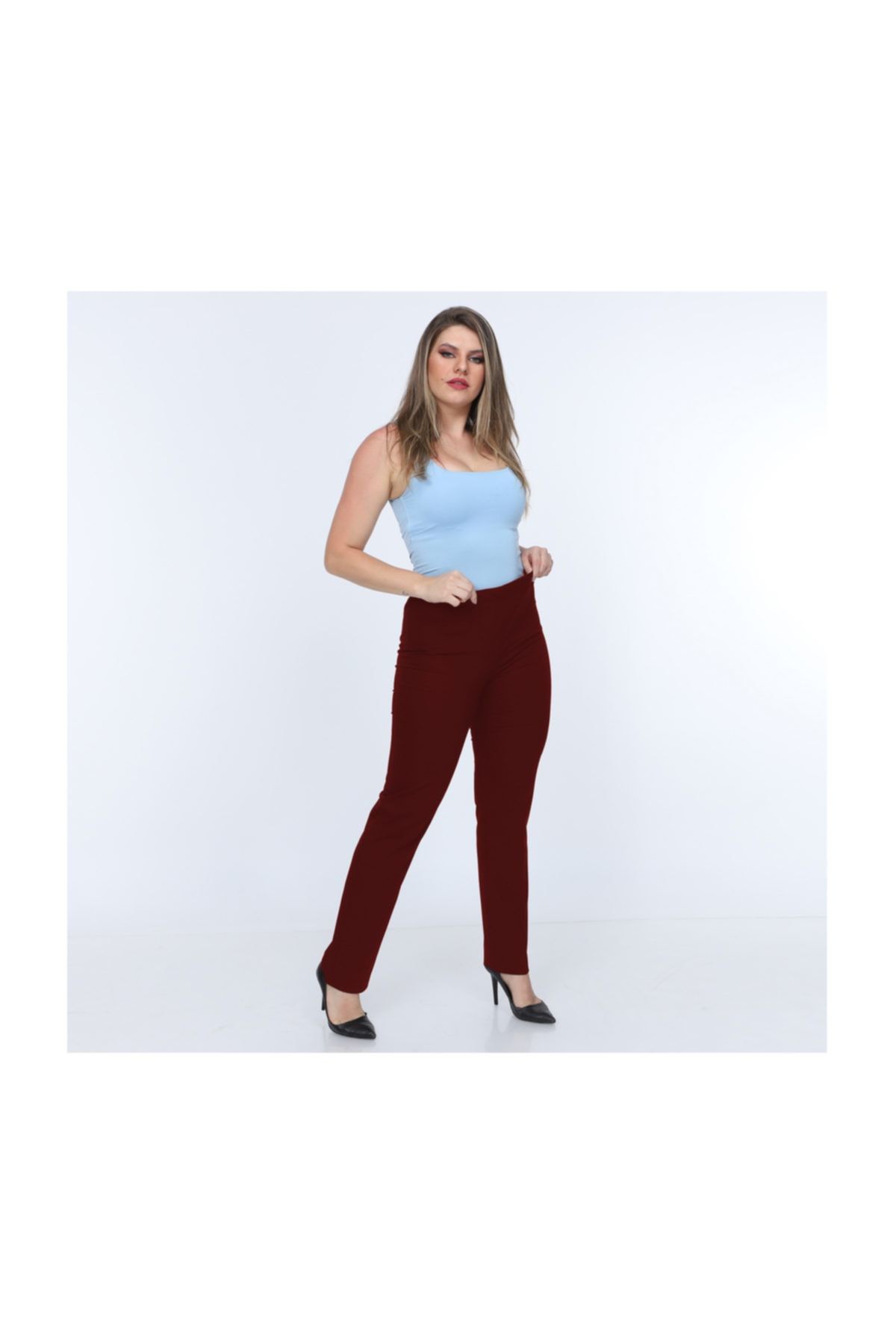 

Women s Style Plus Size Pants Kaidn Big Size Elastic Waist Trousers M
