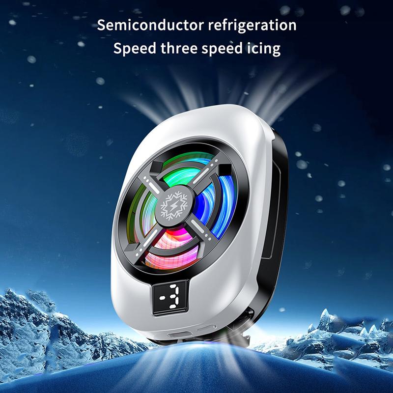 Polovodičový chladicí ventilátor na mobilní telefon Radiátor Zadní klip Pro Hry/Živé vysílání Chladič telefonu Pro Iphone Android Univerzální
