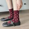 Harajuku Vintage Middle Tube Socks Knitted Snow Boot Socks New Women Socks  Autumn Winter