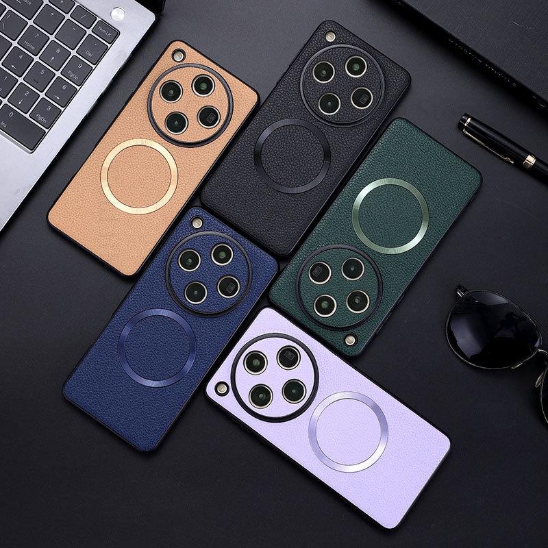 Husă de telefon cu încărcare wireless pentru Magsafe Husă de piele pentru telefon pentru Oppo Find X8 Ultra Husă moale din silicon cu bumper pentru OPPO Find X8 Pro Husă Magsafing