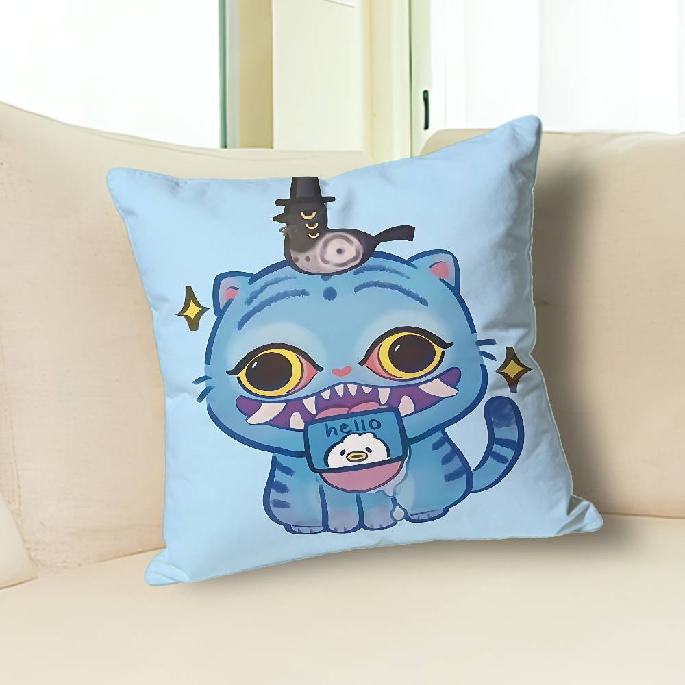 

D-Demon H-Hunters Tiger Various Sizes Square Pillow Case For Car Home Bedchamber Decor Custom Valentine gift 30cmx30cm