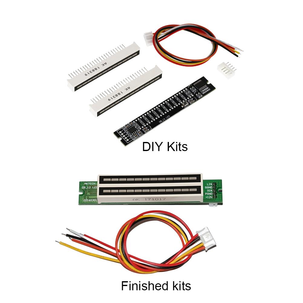 Mini Dual 12-bit LED Music Level Indicator Module Adjustable Light Speed VU Level Indicator Meter DIY AGC Stereo Amplifier Board