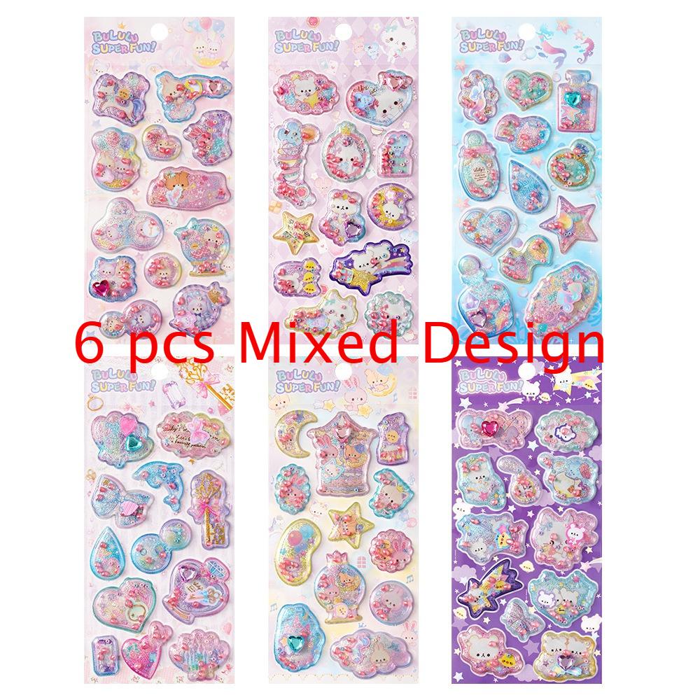 Newcreative Fragrant Glitter Shaking Cartoon Animals 3D Sticker Scrapbooking Diy Journaling Stationery Diary Sticker School Gift