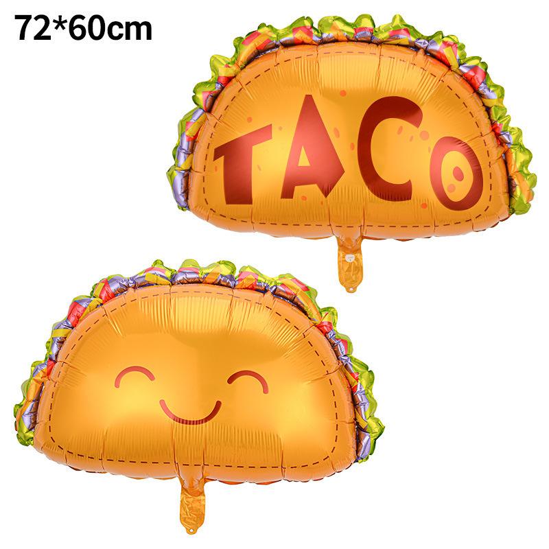 Mexican Carnival Flag Burrito Pitana Aluminum Balloon Cactus Avocado Carnival Party Balloon