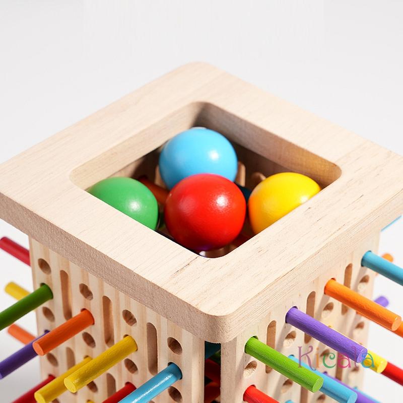 Montessori Game Wooden Board Game Wooden Stick Tower Toy Dice Development Stick Counting Math Educational Board Game for Kids