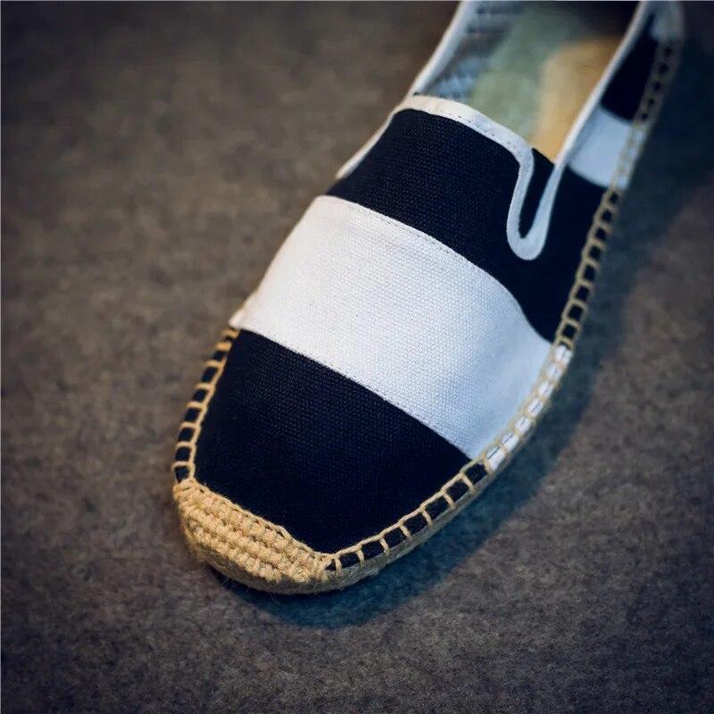 Pantofi de pânză de modă de primăvară, de vară, pantofi plate, respirabili, pentru bărbați, încălțăminte de marcă pentru bărbați, negru roșu