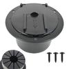 RV Plug Cover, RV Power Cord Cover | Black RV Cord Hatch Cover with