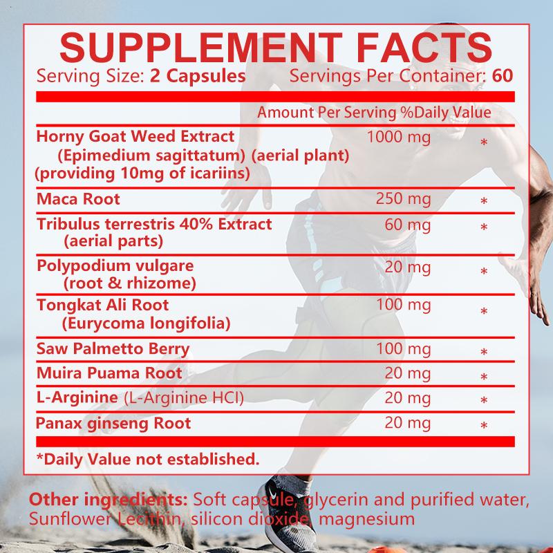 Maca Root, Ginseng Root, Thistle Root Herbal Complex 120 Capsules Dietary Supplement