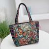 Colorful Parrot Ethnic Style Tote Bag With Embroidered Details For Outings