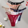 Luxury Transparent Lace Heart Low-Waist Thong - Sexy Japanese-Style T-Back for Women