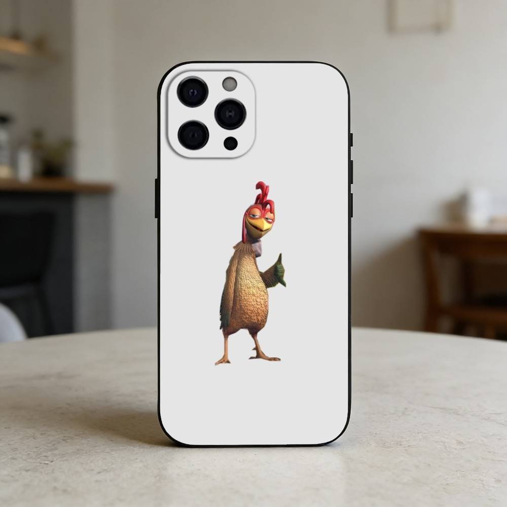 Funny Chicken Joe Surf Phone Case For iPhone 17,16,15,14,13,12,11 Plus,Pro,Max,Mini Silicone Black Soft Cover