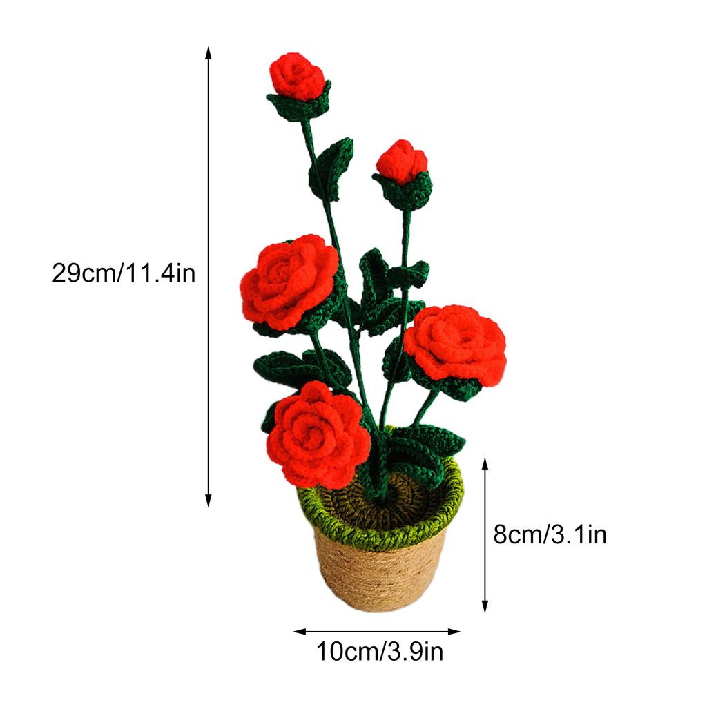 Künstliche Sonnenblume Handgewebtes Garn Simulationsblume Topfpflanzung Innendekoration