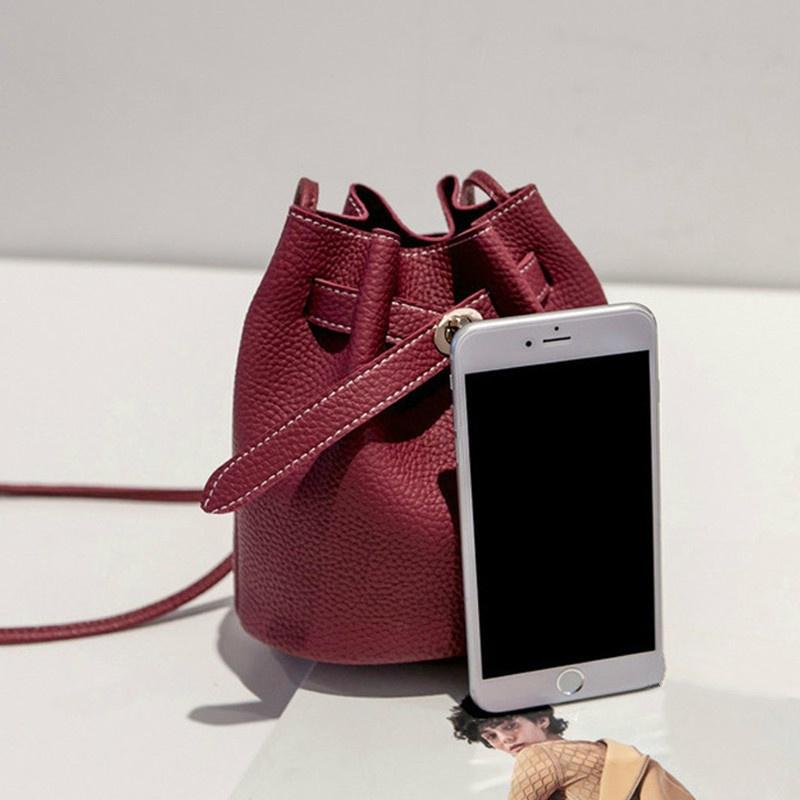 New Simple Bucket Bags for Women Handbags Women PU Small Shoulder Crossboby Bag
