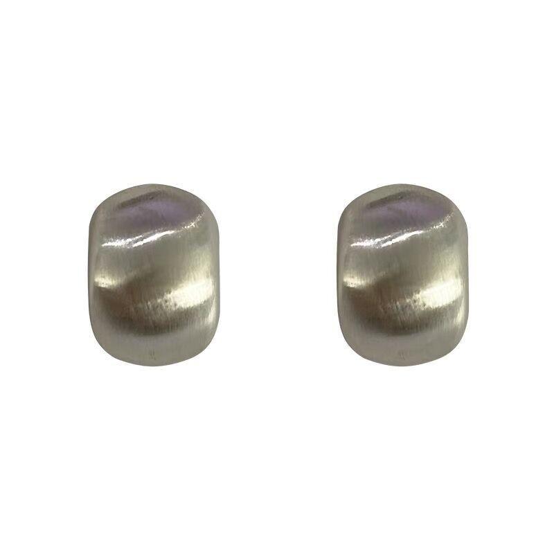 2024 Trend: Women's Brushed Matte Curved Stud Earrings - Korean Style, High-End, Light Luxury