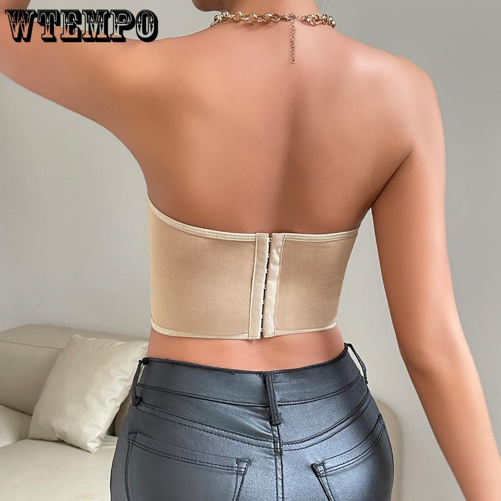 Lace Fragmented Flowers Embroidered Top Trend Have Cash Less  Navel Exposed Breastplate Undergarment Covering The Chest and Abdomen Tops