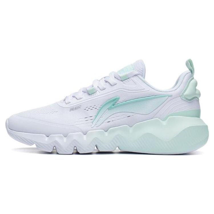 

New LiNing LN Fle Anti Slip Wear Resistant Low Top Sports Casual Shoes Women s White Cyan AGLT114-3 36