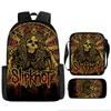 Set Zaino a 3 Pezzi Borsa a Tracolla Astuccio Slipknot Tessuto Oxford Per Materiale Scolastico
