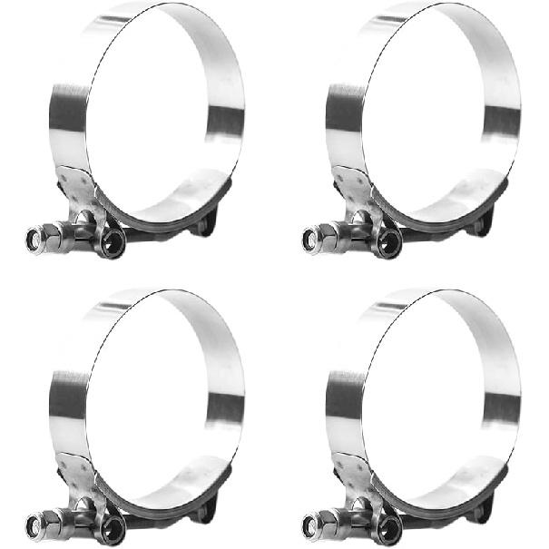 T Bolt Hose Clamp 2 1/2 Inch, MinerGuy Stainless Steel, Working Range 70Mm-78Mm For 2.5" Hose ID, Turbo Intake Intercooler Clamp, 4 Pack