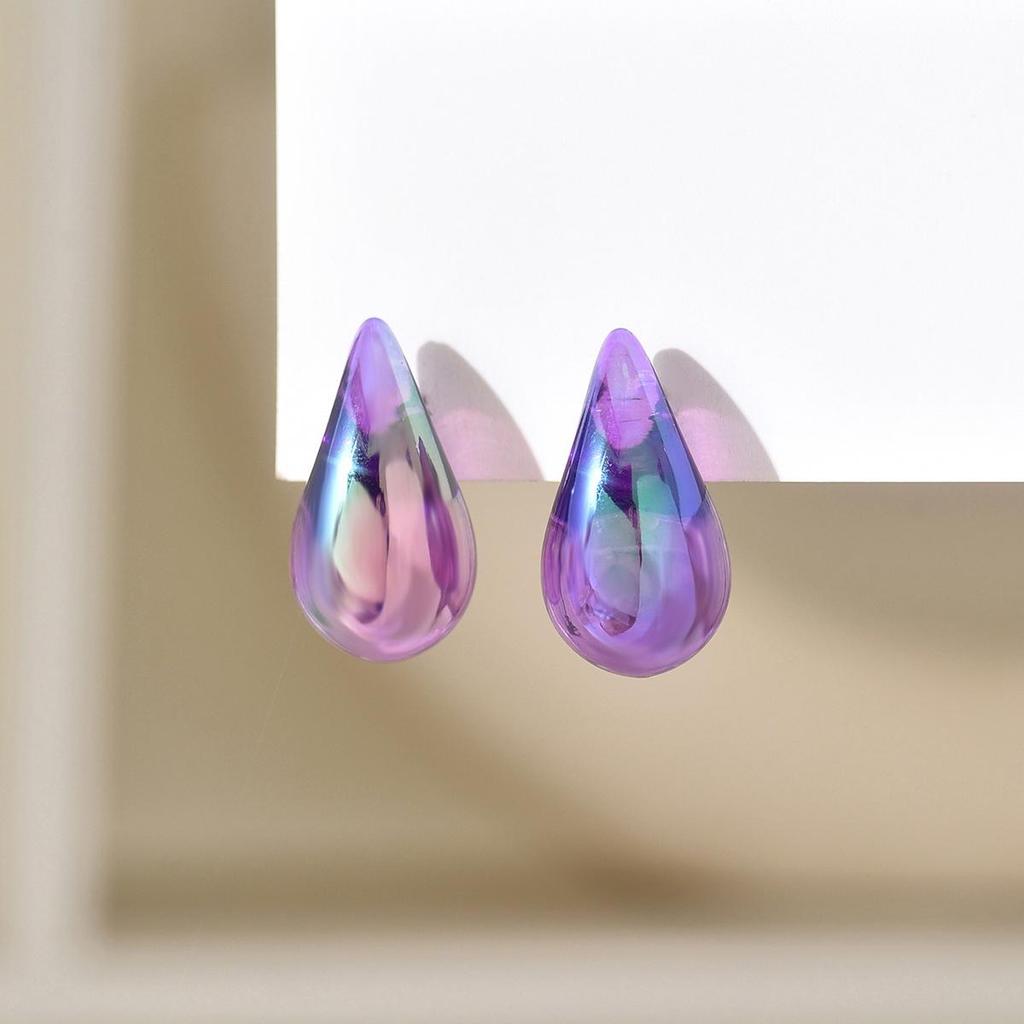 Plump Water Drop Acrylic Dangle Earrings - Simple & Fashionable Jewelry for Women