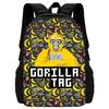 Neuartiger Cooler Gorilla Tag Kinder Schulrucksack mit Umhängetasche Federmäppchen Schultaschen für Jungen Mädchen Bestes Geschenk
