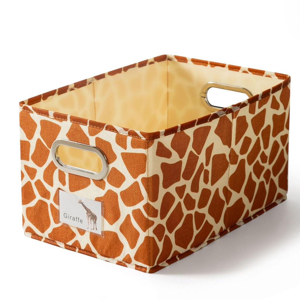 Bedroom Retro Solid Color Storage Box Fabric Printing Animal Pattern Clothing Storage Box Drawer Storage Box