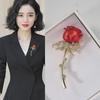 Korean Luxury Tulip Pearl Flower Brooch - Elegant High-End Women's Accessory