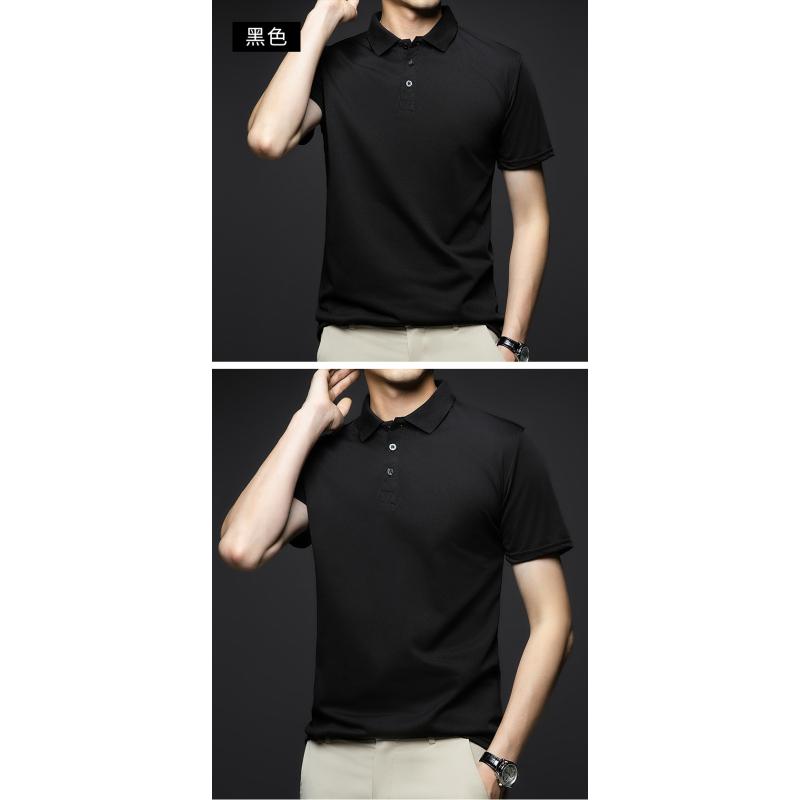 New Arrival Men's Fashion Solid Short Sleeve Polo Shirt Summer Breathable Comfortable Turn Down Collar Tops